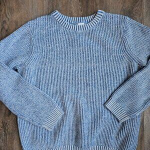 Wonder Nation Crewneck Blue Sweater Girls Size XL (14-16) Cotton Womens Small